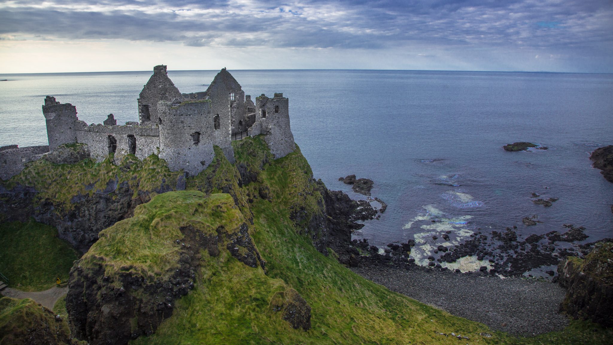 Dunluce Castle near Portrush was built in the 13th century.